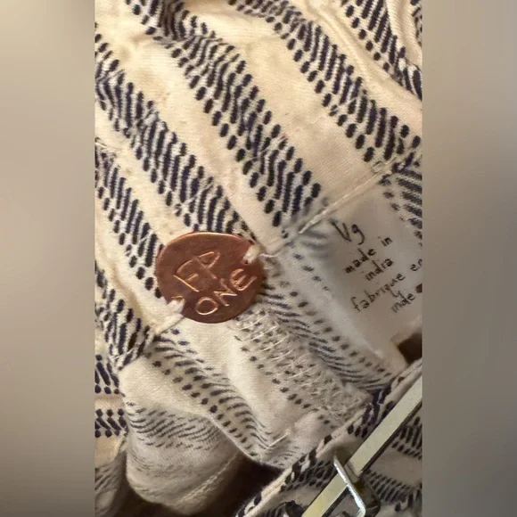 Free People Striped Tan and Gray Cargo Shorts - Picture 10 of 10